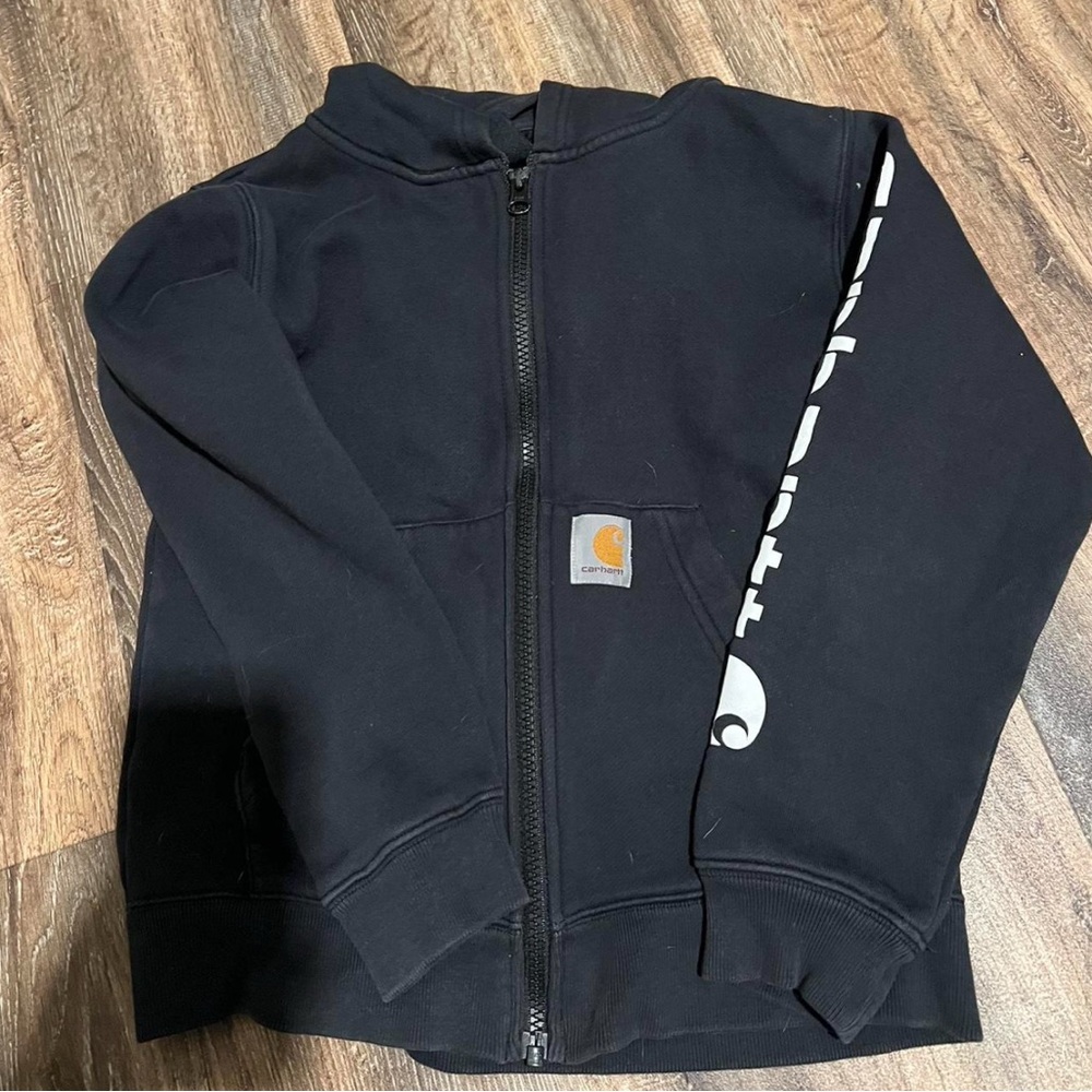 Carhartt Kids Black Full-Zip Hoodie